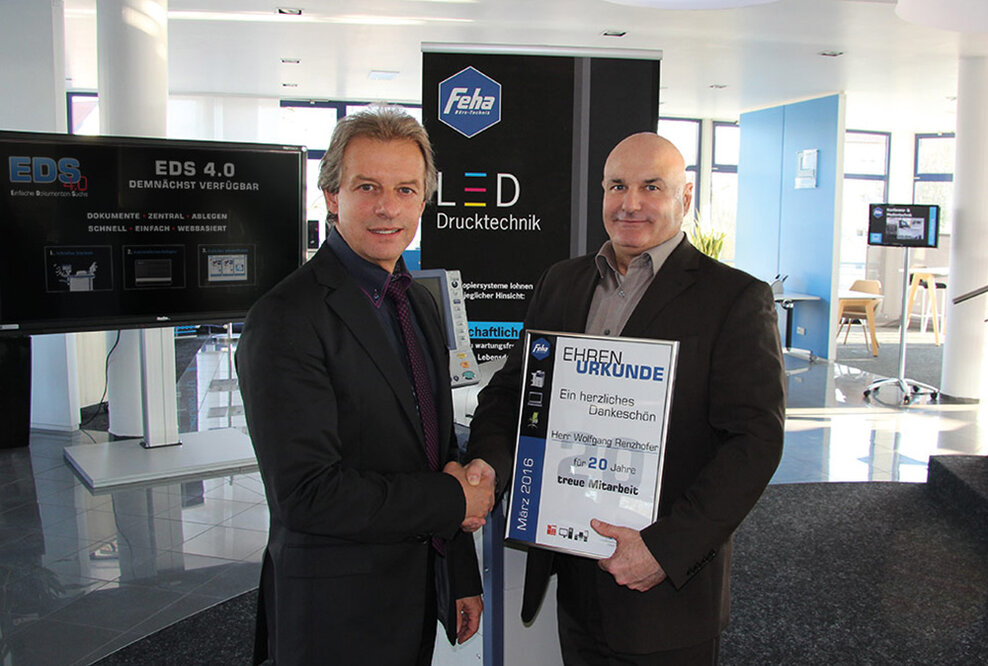 Auszeichnung für 20-jährige Mitarbeit