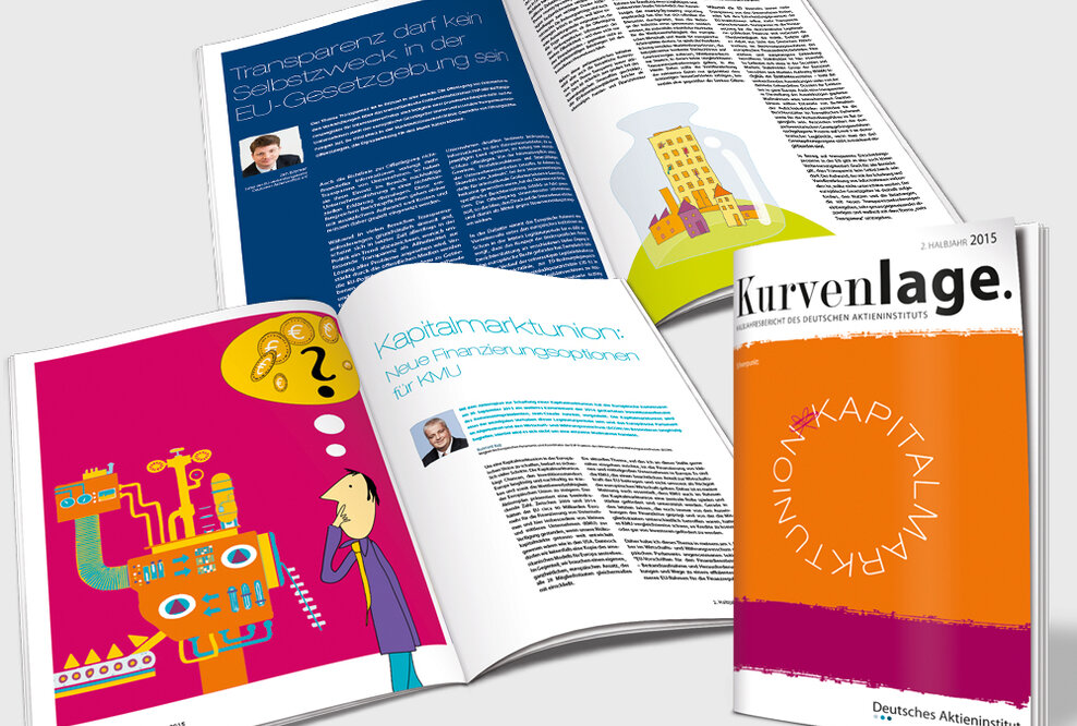 Für das Deutsche Aktieninstitut realisiert Pantos die neue Ausgabe der Kurvenlage.