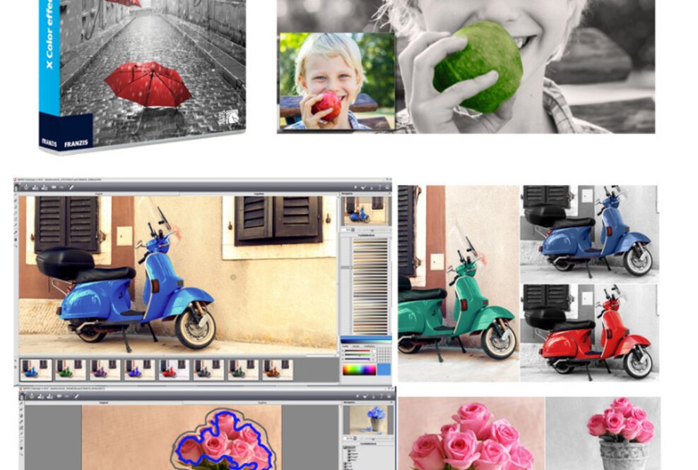 X Color effects Pro 10 - Chromakeying-Farbeffekte und spezielles Design von Bildern
