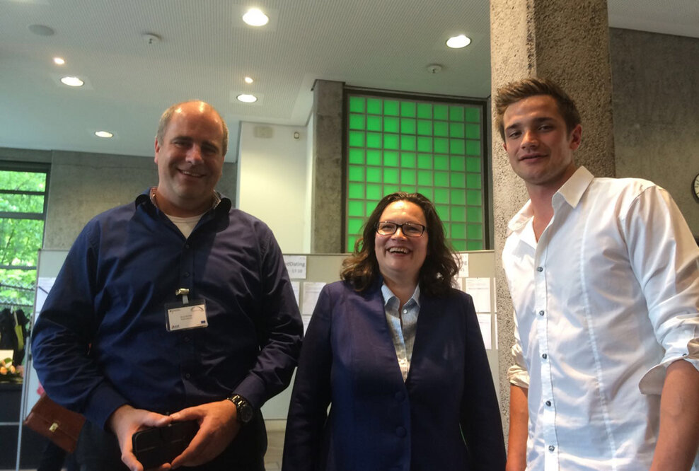 Eckert-Schüler begeistert Bundesministerin Nahles