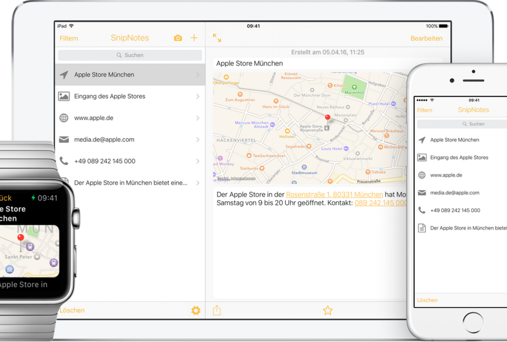 SnipNotes 2.0 - Intelligente Notizen für iOS und Apple Watch