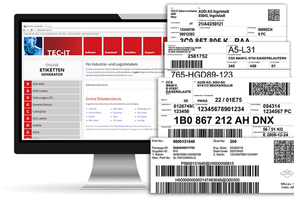 Barcode-Etiketten online erstellen und drucken
