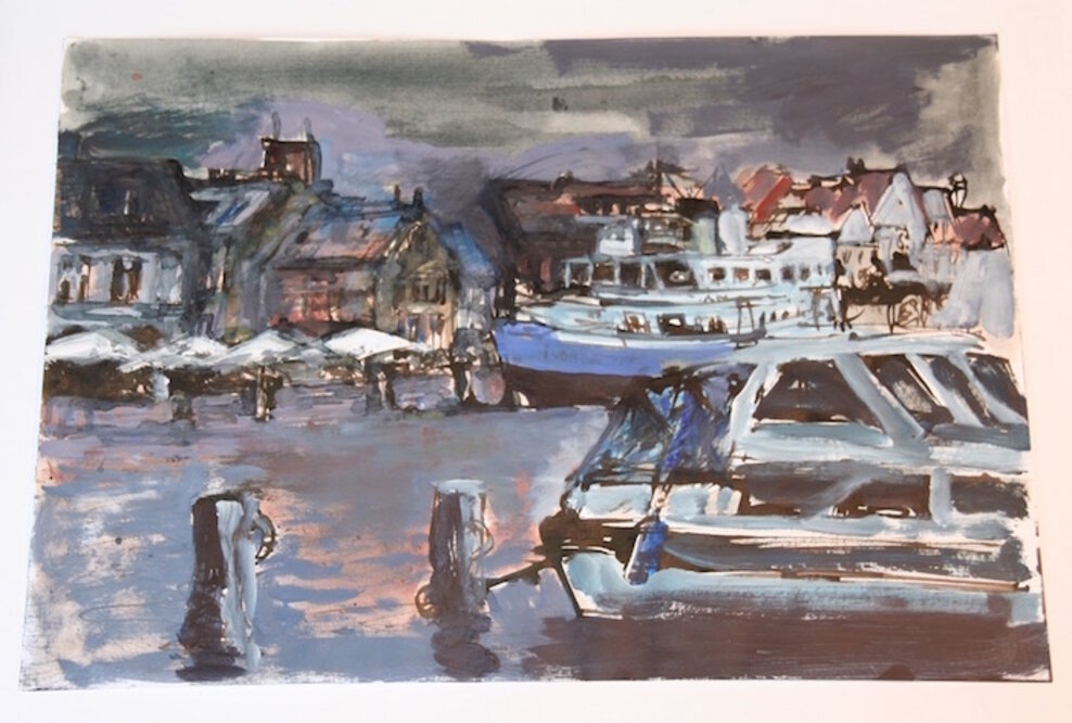 Eröffnung Kunstausstellung Franz Kottmeier im Künstlercafé & Wortwerke in Husum