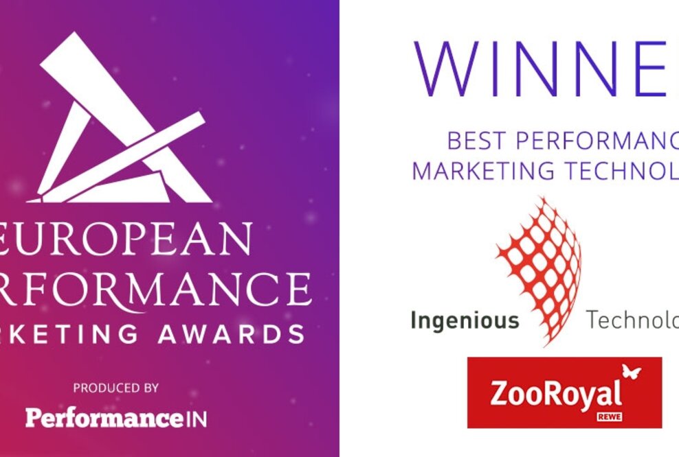 Ingenious Technologies gewinnt europäischen Preis für „Best Performance Marketing Technology”