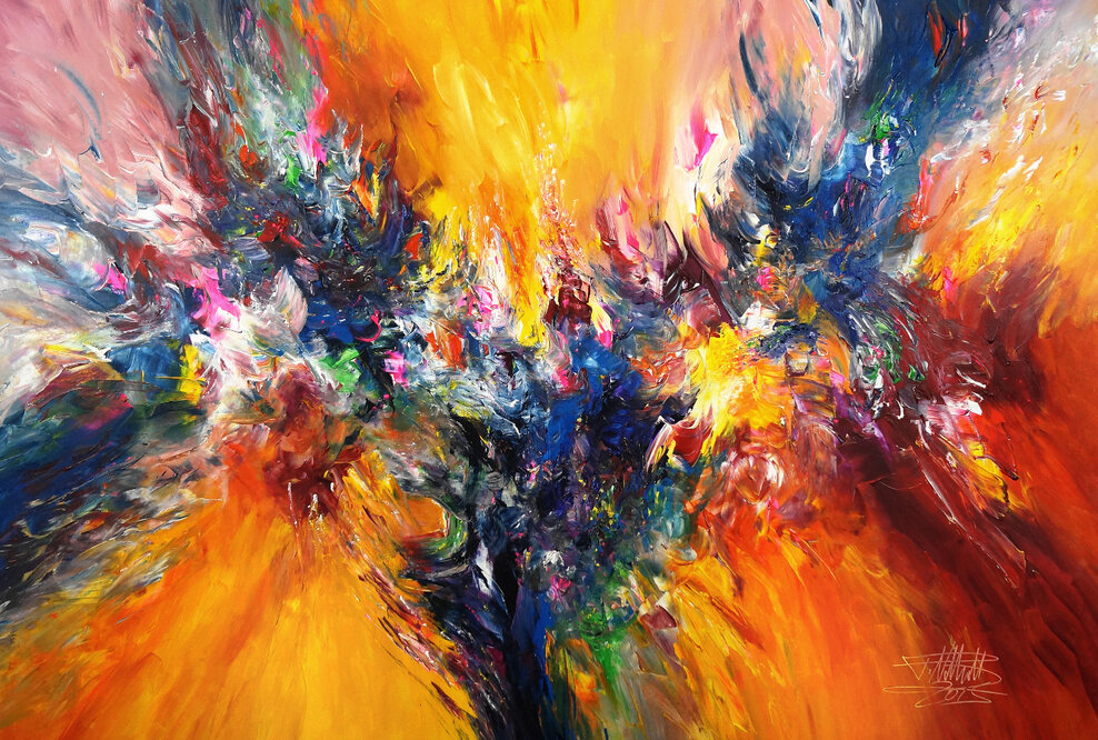 Internationaler Gemäldeverkauf der abstrakten Originale wächst