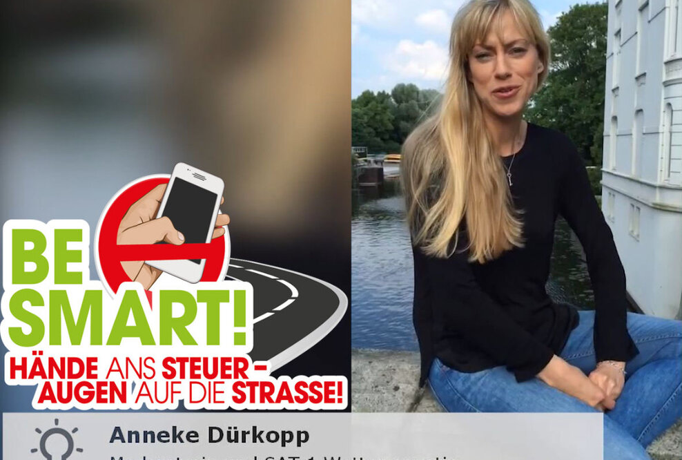 Weitere Video-Botschaft gegen die Handynutzung am Steuer: Auch Anneke Dürkopp unterstützt Kampagne „BE SMART“