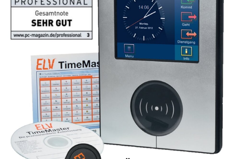 PC-Magazin Professional bewertet die Zeiterfassung ELV-TimeMaster mit ''sehr gut''