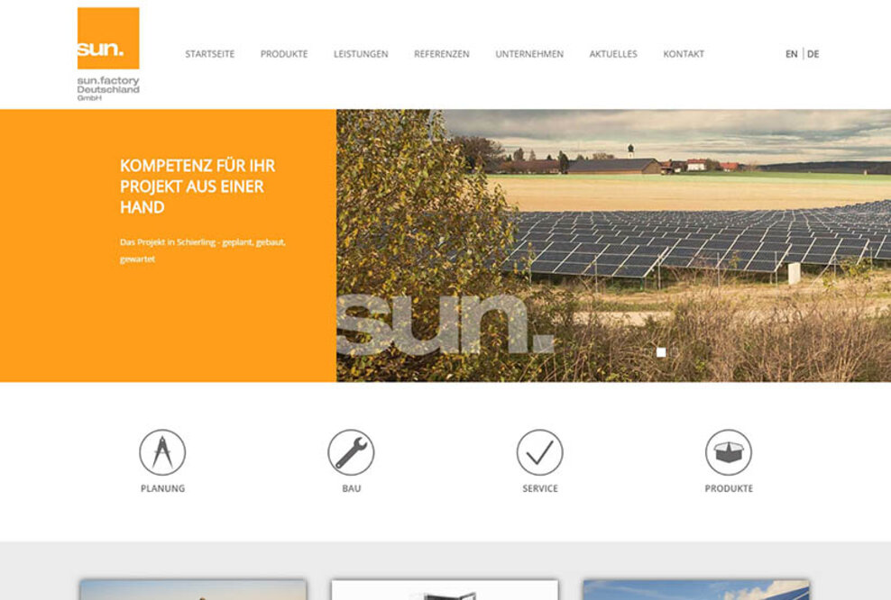 sun.factory GmbH geht mit neuer Website ans Netz
