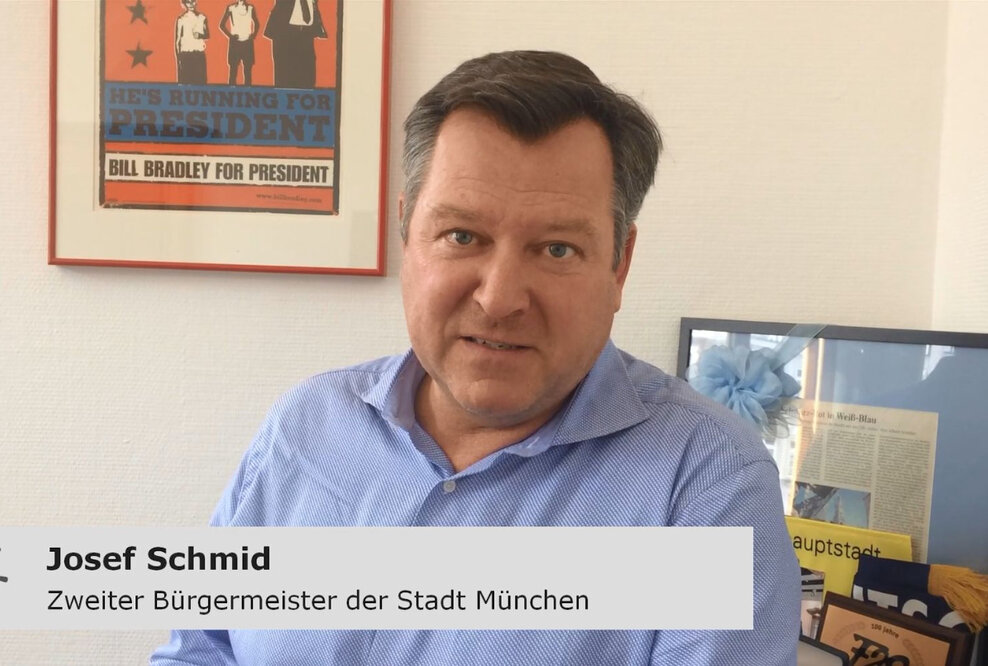 Video-Botschafter für die Kampagne BE SMART! Münchens Bürgermeister Josef Schmid gegen Handynutzung am Steuer
