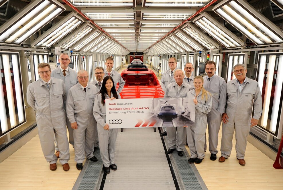 Neue, hocheffiziente Lackiererei bei Audi eröffnet