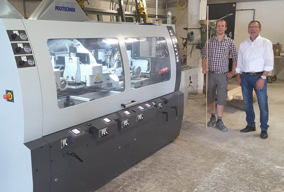 Glasklare Entscheidung für hocheffiziente Hobel- und Kehltechnik. Fensterbauer setzt auf KUPER SWT XL-6.