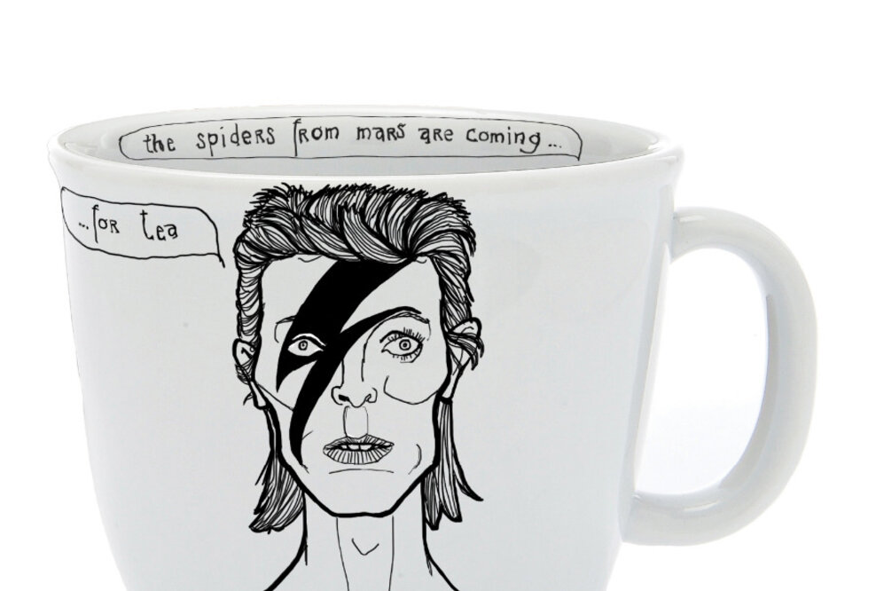 Kaffee mit Promis: Neue Künstler-Tassen illustrieren Persönlichkeiten
