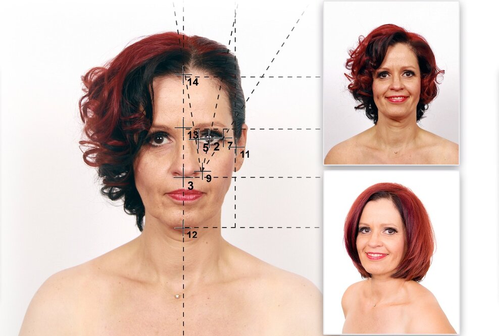 Typ-Beratung online-die lineare Gesichtsvermessung für die optimale Frisur