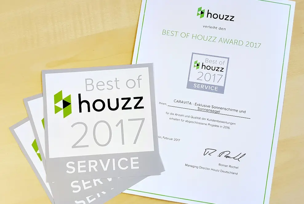 CARAVITA® mit dem „Best of Houzz“-Award 2017 ausgezeichnet
