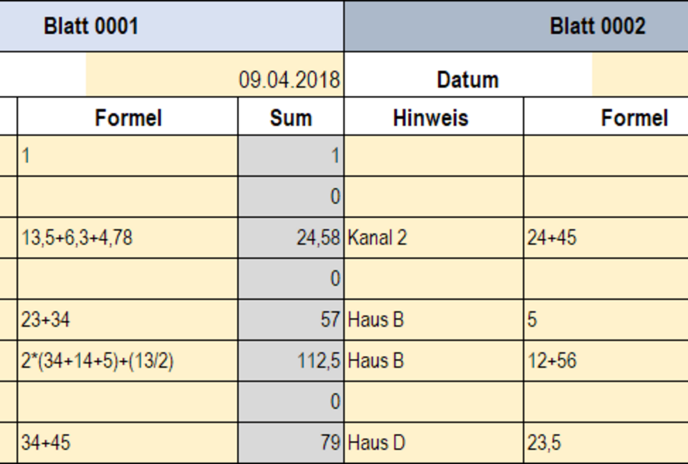 GAEB-Online 2018: Excel-Aufmaße nach REB 23.003