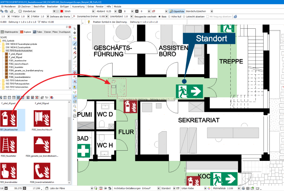 SPIRIT BrandSP – die einfache BIM CAD-Lösung für die Brandschutzplanung