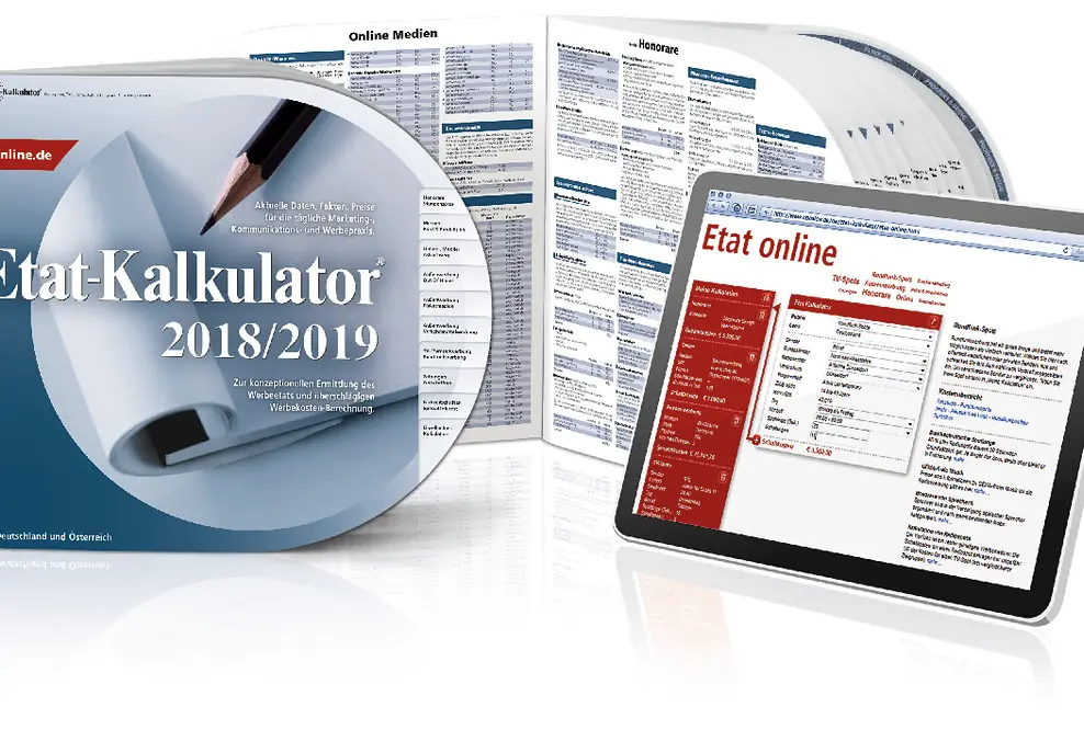 Der neue Etat-Kalkulator® 2018/2019 - Alle Werbekosten jederzeit im Griff