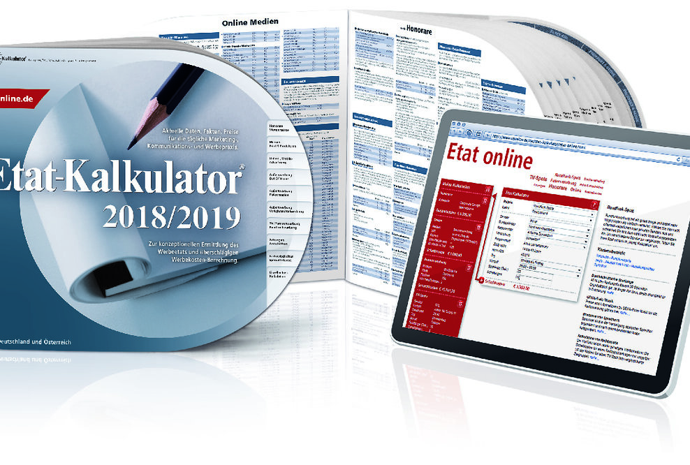Der neue Etat-Kalkulator® 2018/2019 - Alle Werbekosten jederzeit im Griff