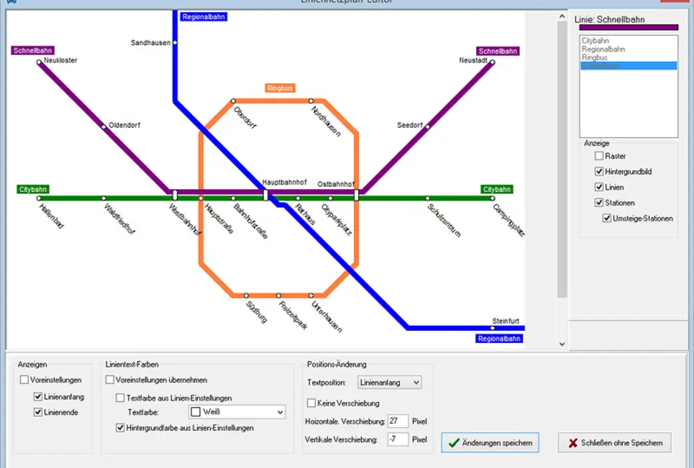 Neue Software für die Erstellung von Liniennetzplänen