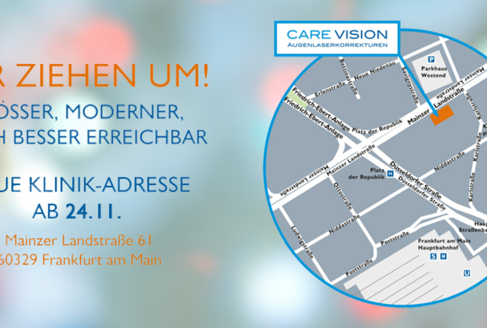24. November 2018: Eröffnung der CARE Vision Augenklinik Frankfurt an neuem Standort