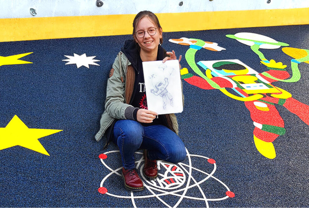 Kletterwand + Stylemaker® Bodenbilder = weltraumstark!