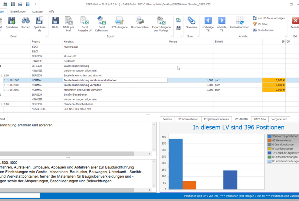 GAEB-Online 2018 - V7: Kostenlos updaten, noch schneller kalkulieren