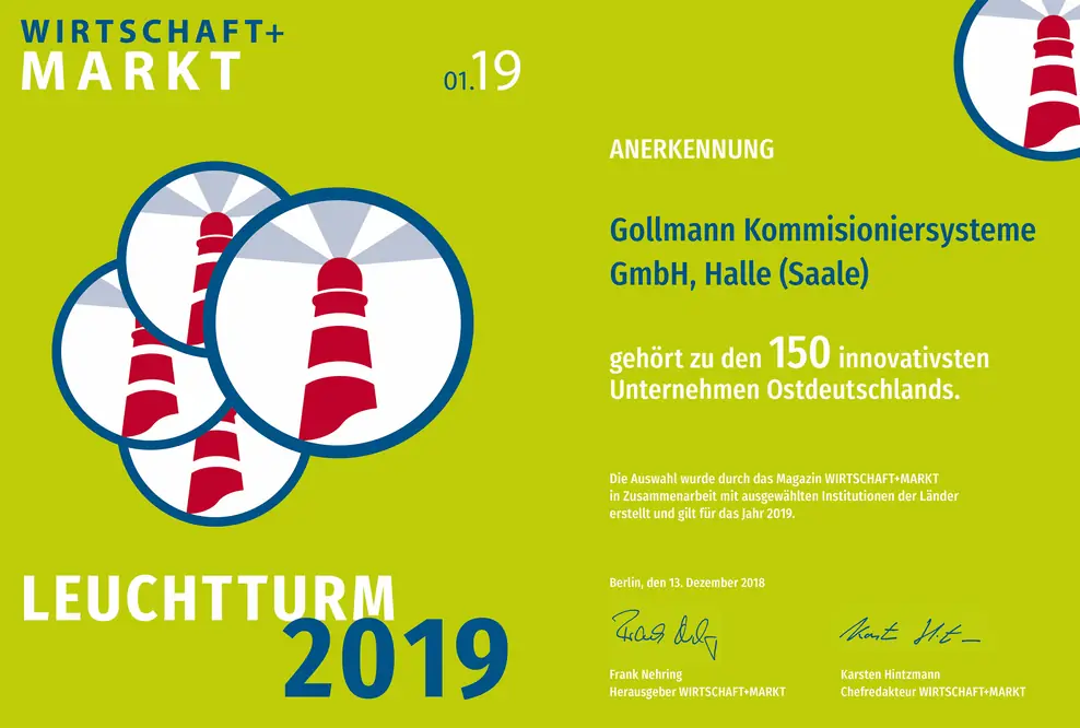 Gollmann zählt zu den innovativsten Unternehmen Ostdeutschlands