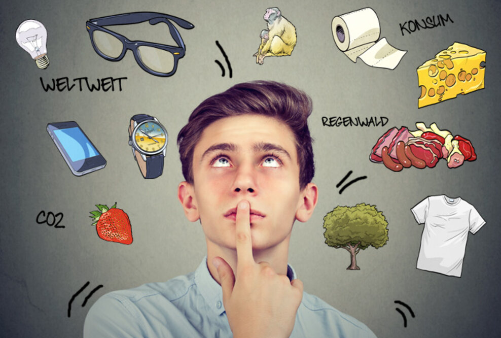 Regenwald im Einkaufswagen live in der Schule