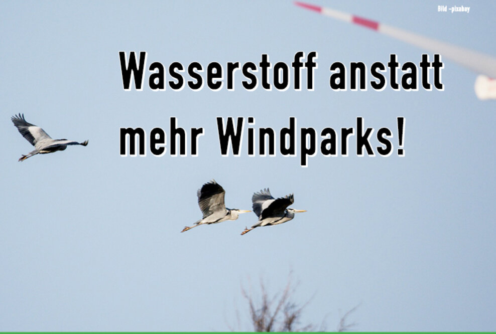 Wasserstoff anstatt mehr Windparks