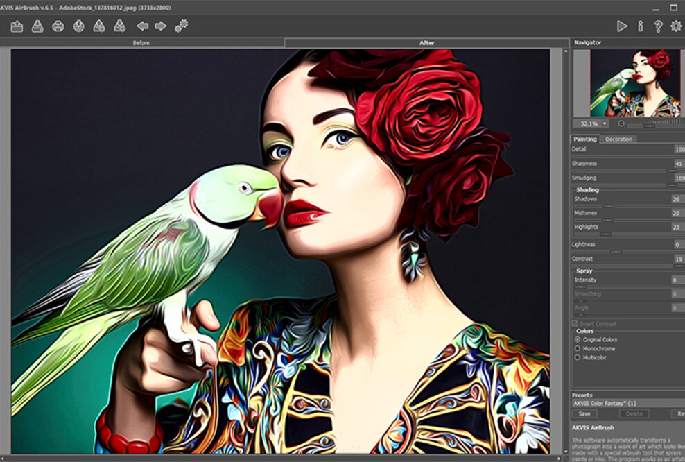 AKVIS AirBrush 6.5: Digitale Meisterwerke auf einen Klick! Jetzt noch schneller