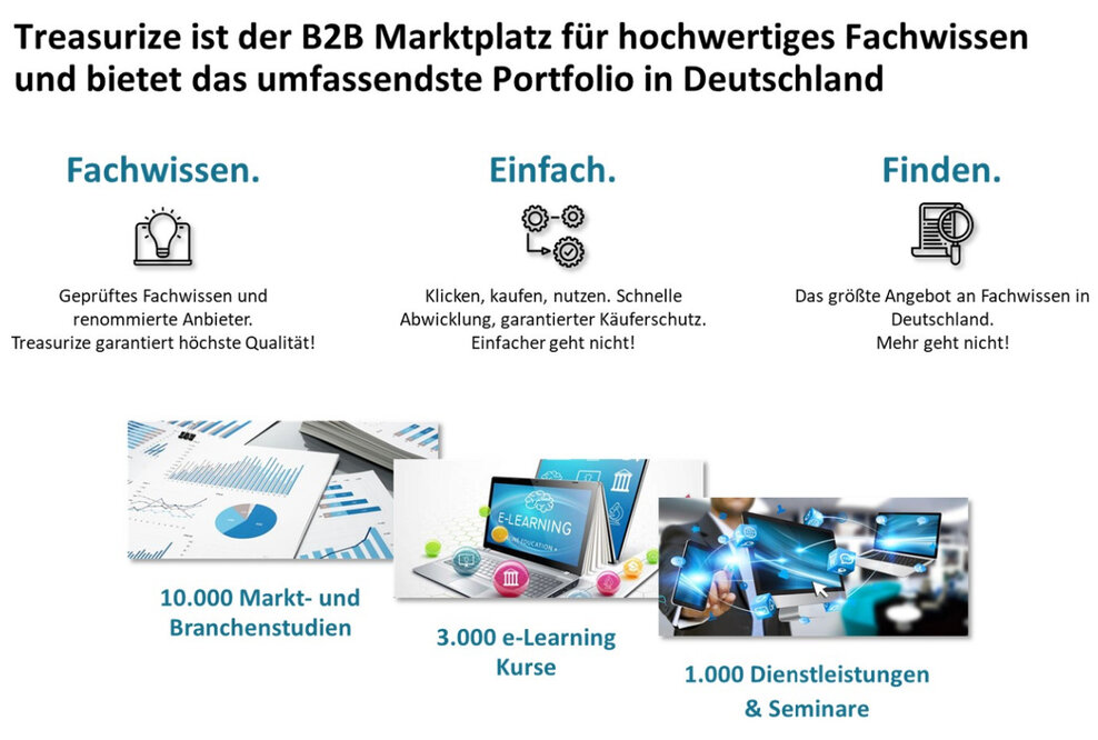 Treasurize, der B2B Online Marktplatz für hochwertiges Fachwissen