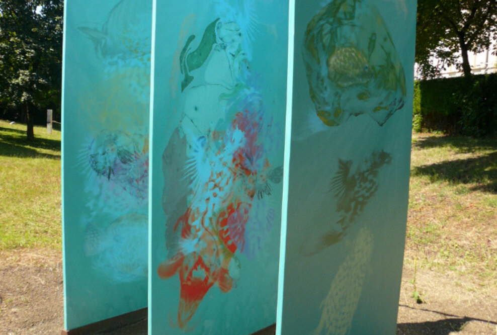 Ausstellung im Skulpturenpark: Kunst auf der Liegewiese des Faulerbads und in der Faulerstraße