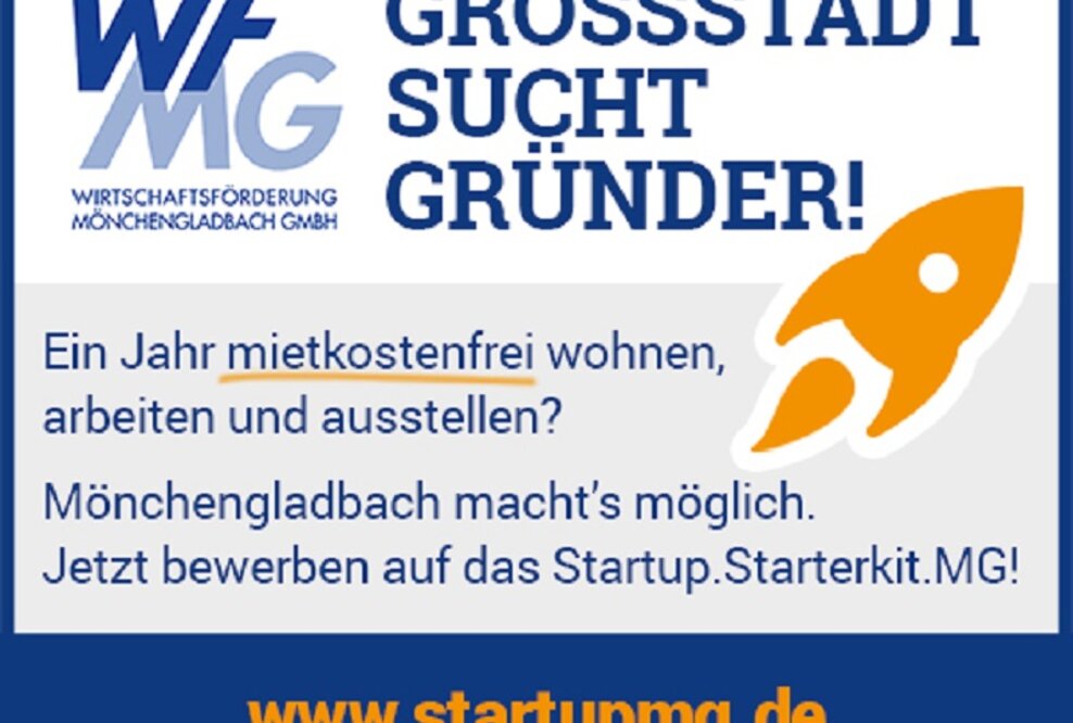 Mietkostenfrei Wohnen, Arbeiten, Ausstellen: Mönchengladbach schnürt Starter-Paket für Startups