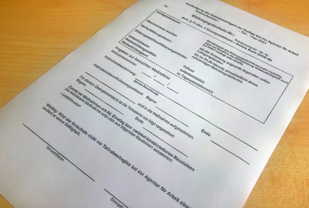 Mit dem Bildungsgutschein zum neuen Job