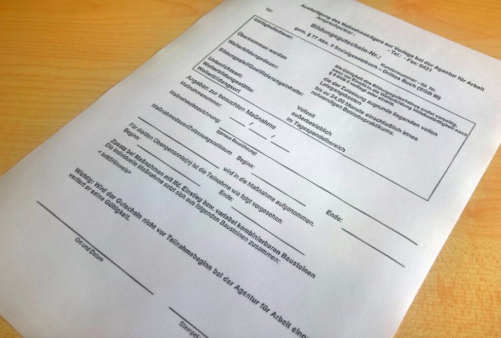 Mit dem Bildungsgutschein zum neuen Job