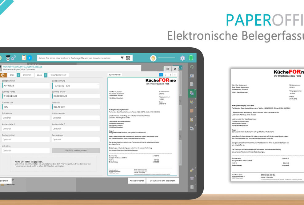 Dokumentenmanagement System PaperOffice - Innovative Lösung Ihrer Belegerfassung
