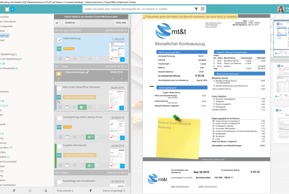 Dokumentenmanagement System PaperOffice - Innovative Lösung Ihrer Belegerfassung