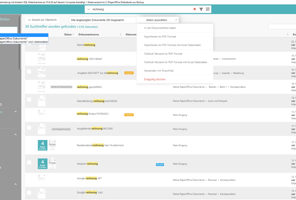 Dokumentenmanagement System PaperOffice - Innovative Lösung Ihrer Belegerfassung