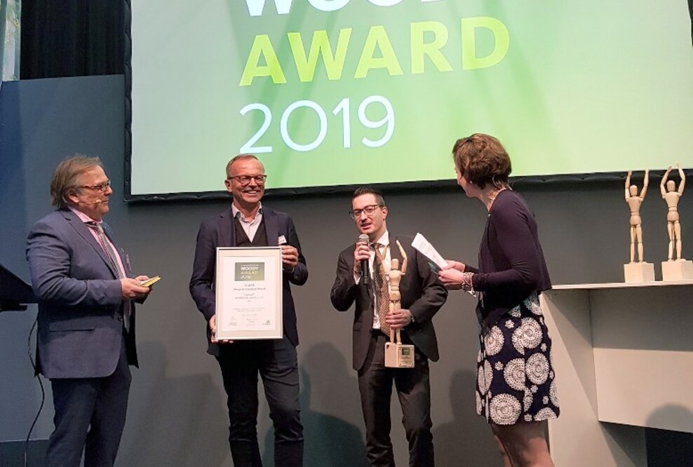 MOCOPINUS wieder mit dem Woody Award ausgezeichnet: Fassadensystem CARBOSET10 überzeugt mit innovativem Designkonzept