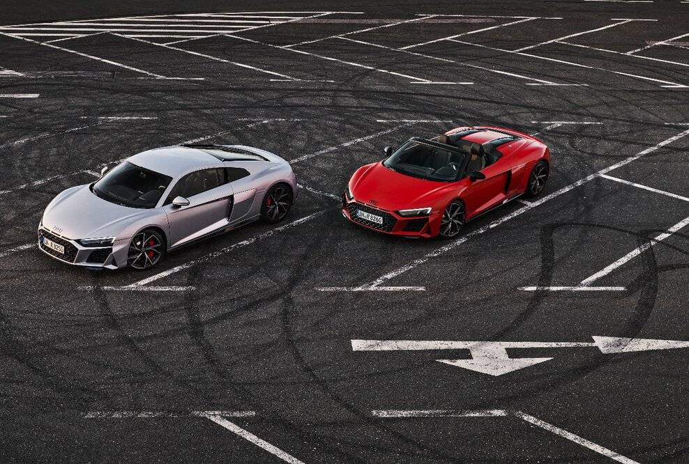 Noch schärfer, noch markanter: der Audi R8 V10 RWD und der Audi R8 LMS GT4