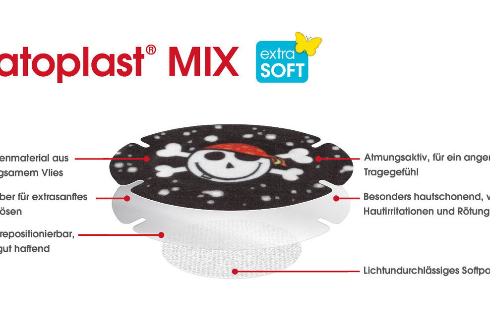 Piratoplast® MIX Extra Soft: Neue Augenpflaster mit extrasanftem Silikonkleber