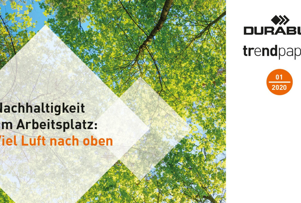 DURABLE Trendpaper: Nachhaltigkeit am Arbeitsplatz – Viel Luft nach oben