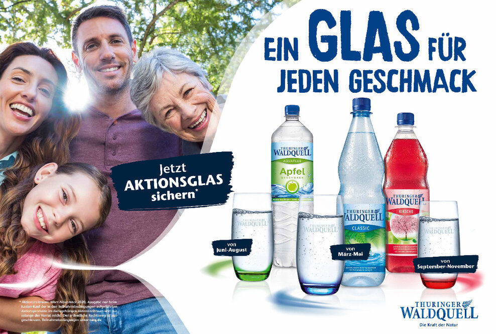 Thüringer Waldquell-Sammelaktion: „Ein Glas für jeden Geschmack“