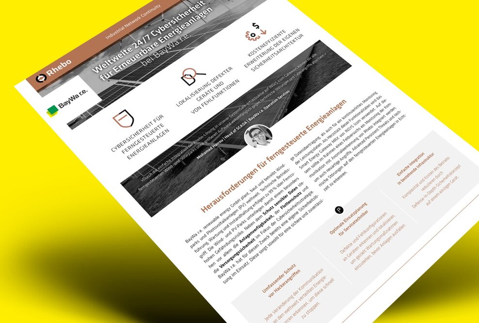 Rhebo unterstützt BayWa r.e. bei Cybersicherheit von Windparks und Photovoltaikanlagen