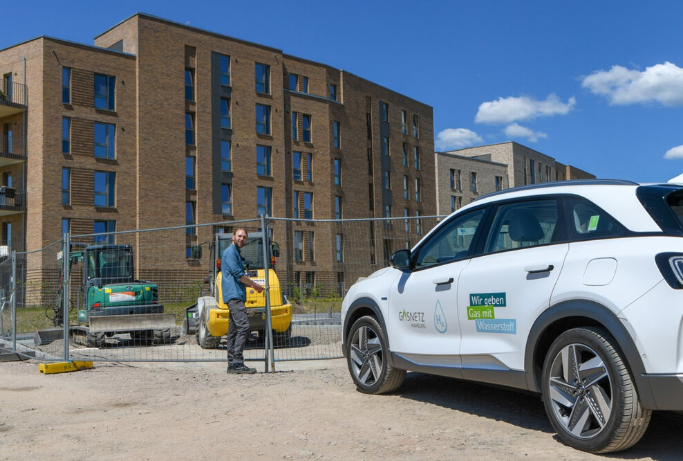 Baustart in Bergedorf: Gasnetz Hamburg errichtet Wasserstoff-Beimischung am Schilfpark