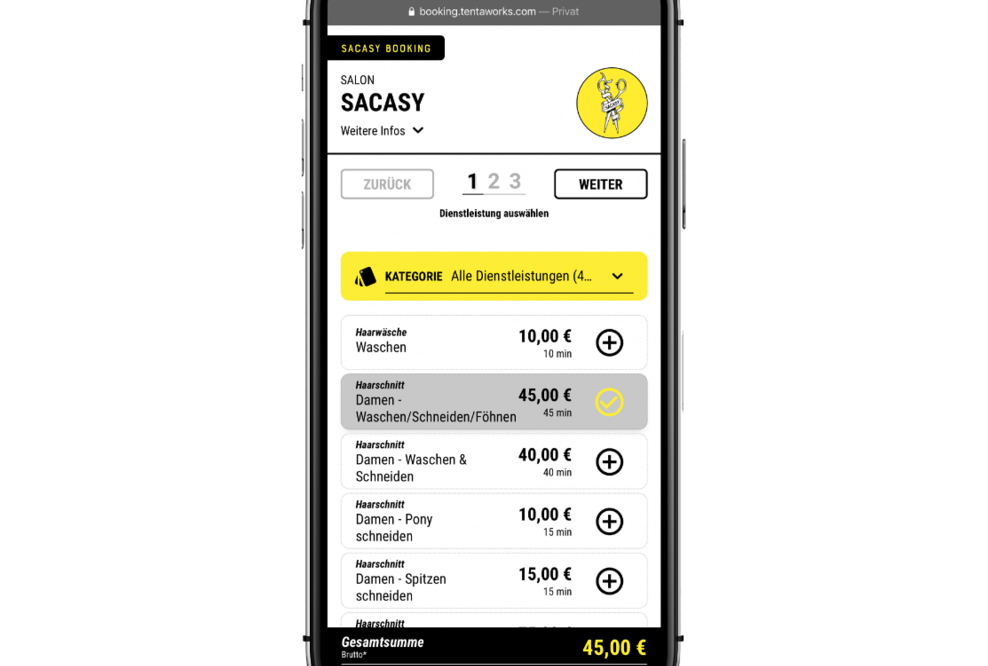 Sacasy Booking - Das online Buchungssystem für Friseure, Spas und Beautysalons