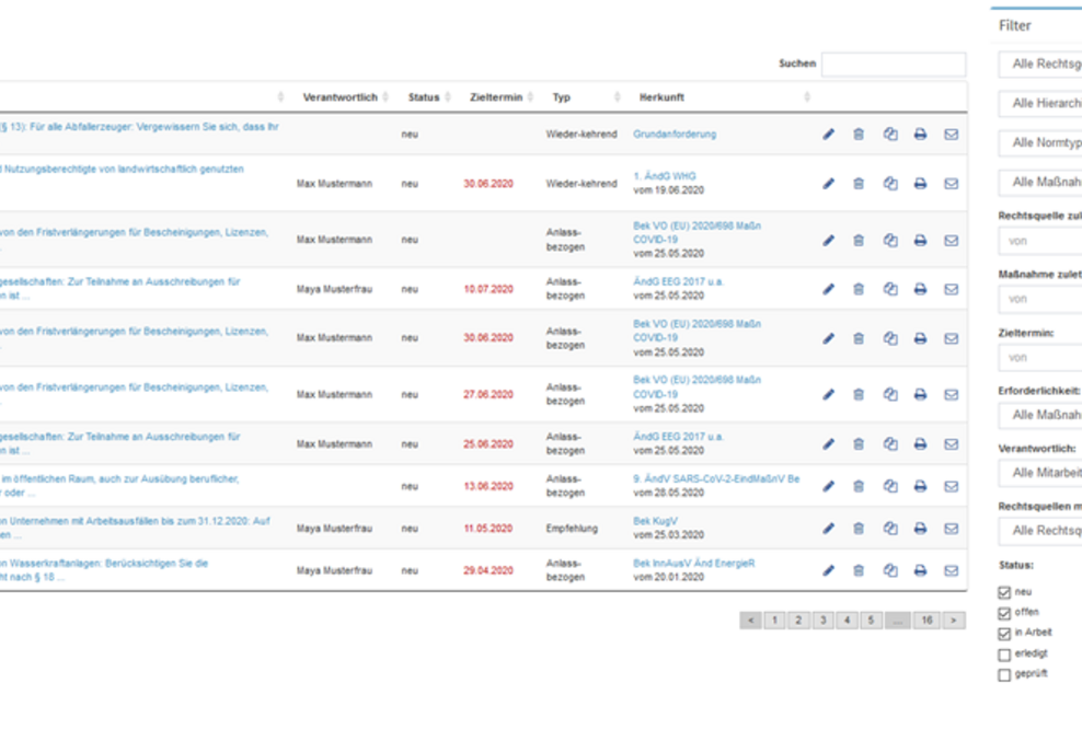 CertLex aktualisiert Maßnahmenplan-Umsetzungsnachweis von bindenden Verpflichtungen in ISO-Audits gelingt einfacher und spart Zeit-Ressource