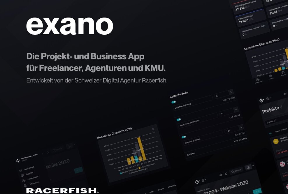 Webagentur Racerfish lanciert Freelancer- und Agentur-Software Exano