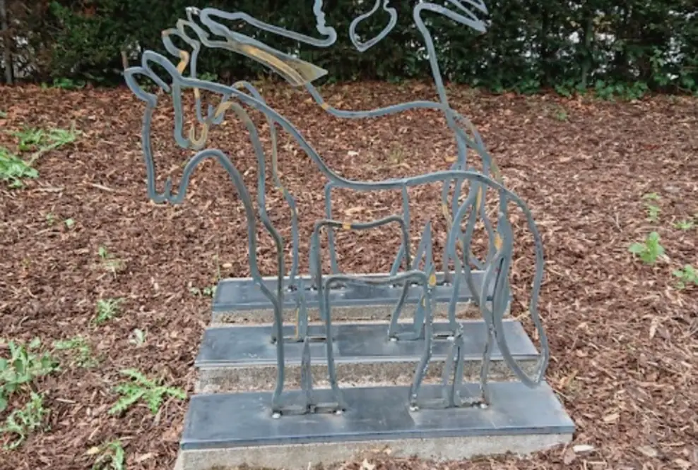 Kunst auf der Liegewiese des Faulerbads und in der Faulerstraße Freiburg