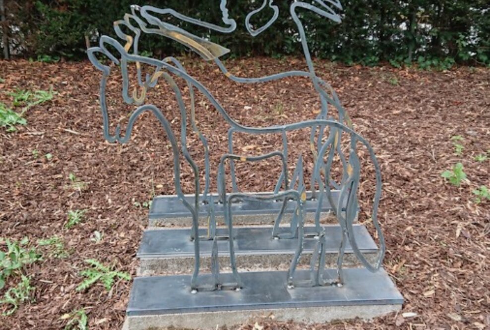 Kunst auf der Liegewiese des Faulerbads und in der Faulerstraße Freiburg